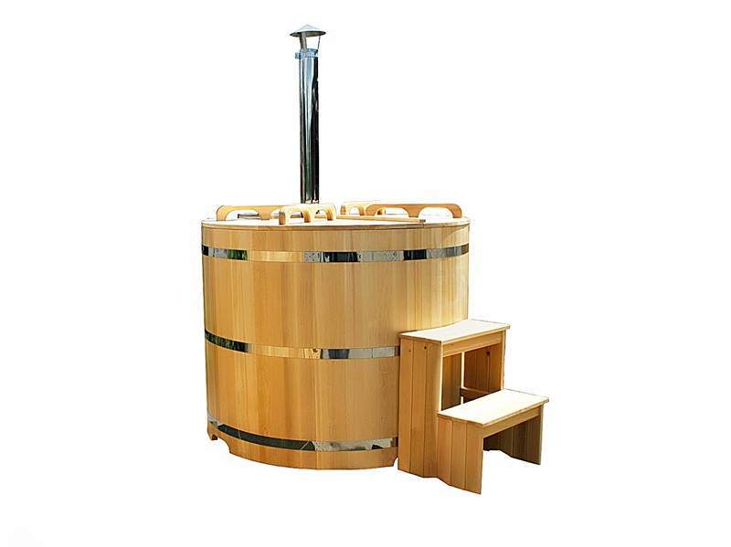 Круглая японская баня «Фурако» со встроенной дровяной печью на 6 человек, 1200x2000 мм (рис.2)